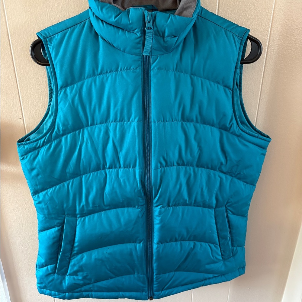 Lands' End Teal Quilted Vest